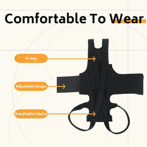 Dog Back Support Brace Full-Length Spinal Support Vest