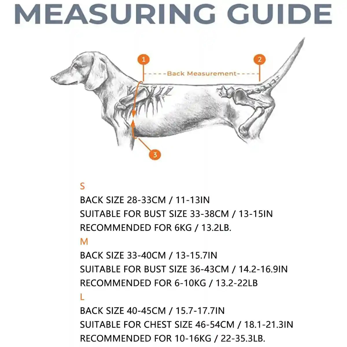 Dog Back Support Brace Full-Length Spinal Support Vest