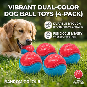4-Pack Textured Dog Chew Balls
