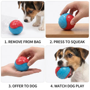 4-Pack Textured Dog Chew Balls