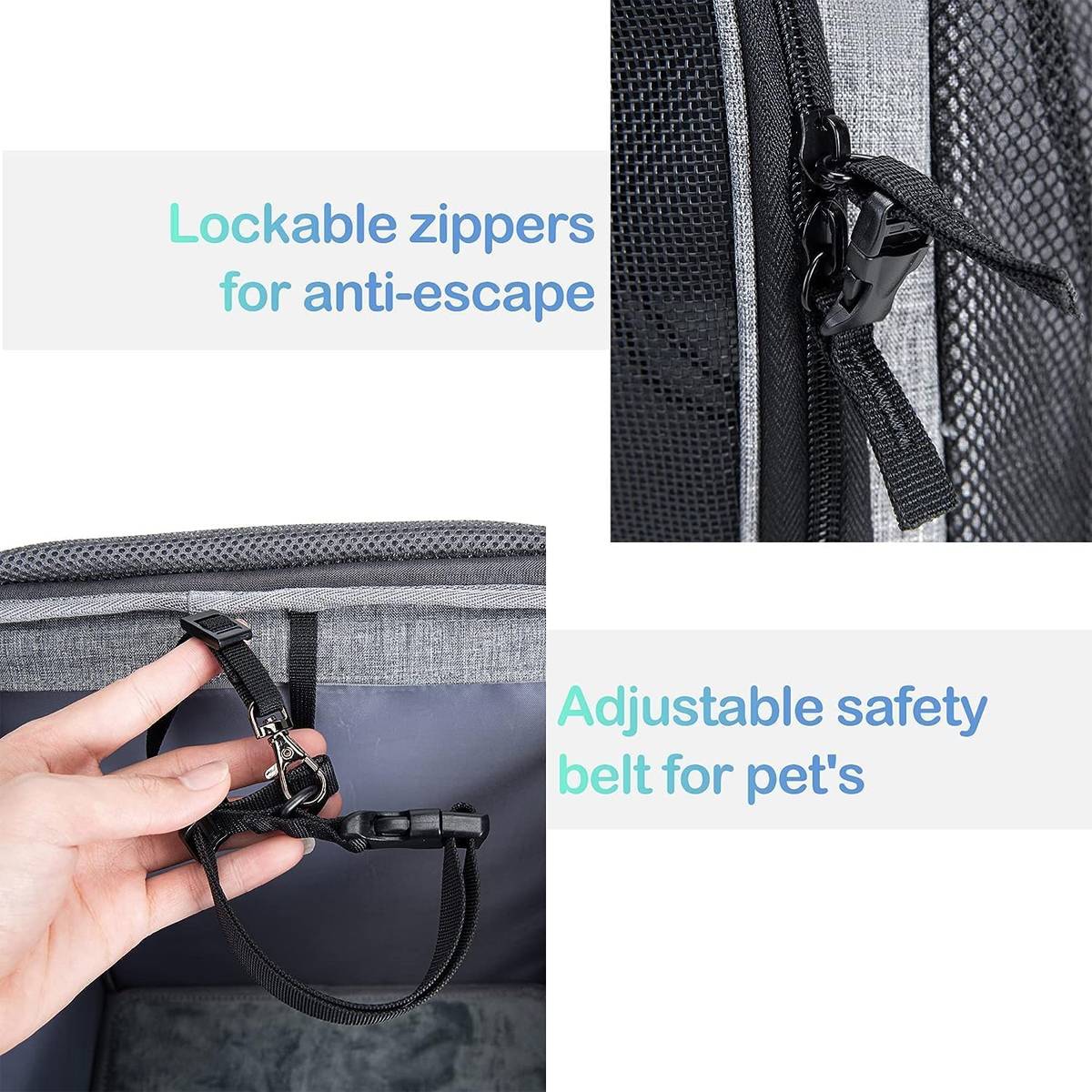Wakytu Dog Bike Basket Carrier With Rain Cover