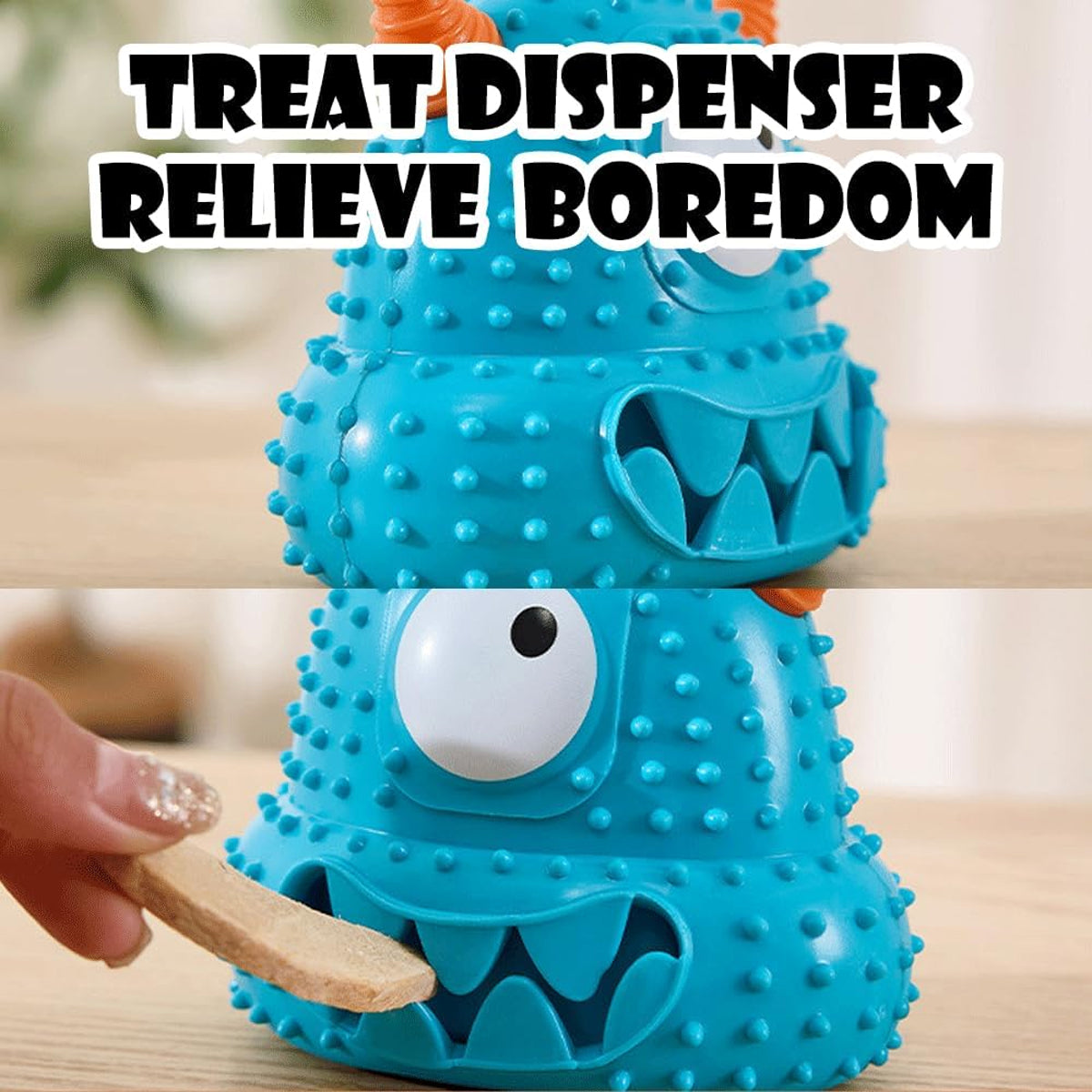 Dog Chew Toy Squeaky Monster Treat Dispenser