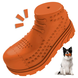 Dog Chew Toy Durable Squeaky Rubber Shoe for Dental Cleaning