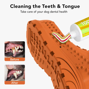 Dog Chew Toy Durable Squeaky Rubber Shoe for Dental Cleaning