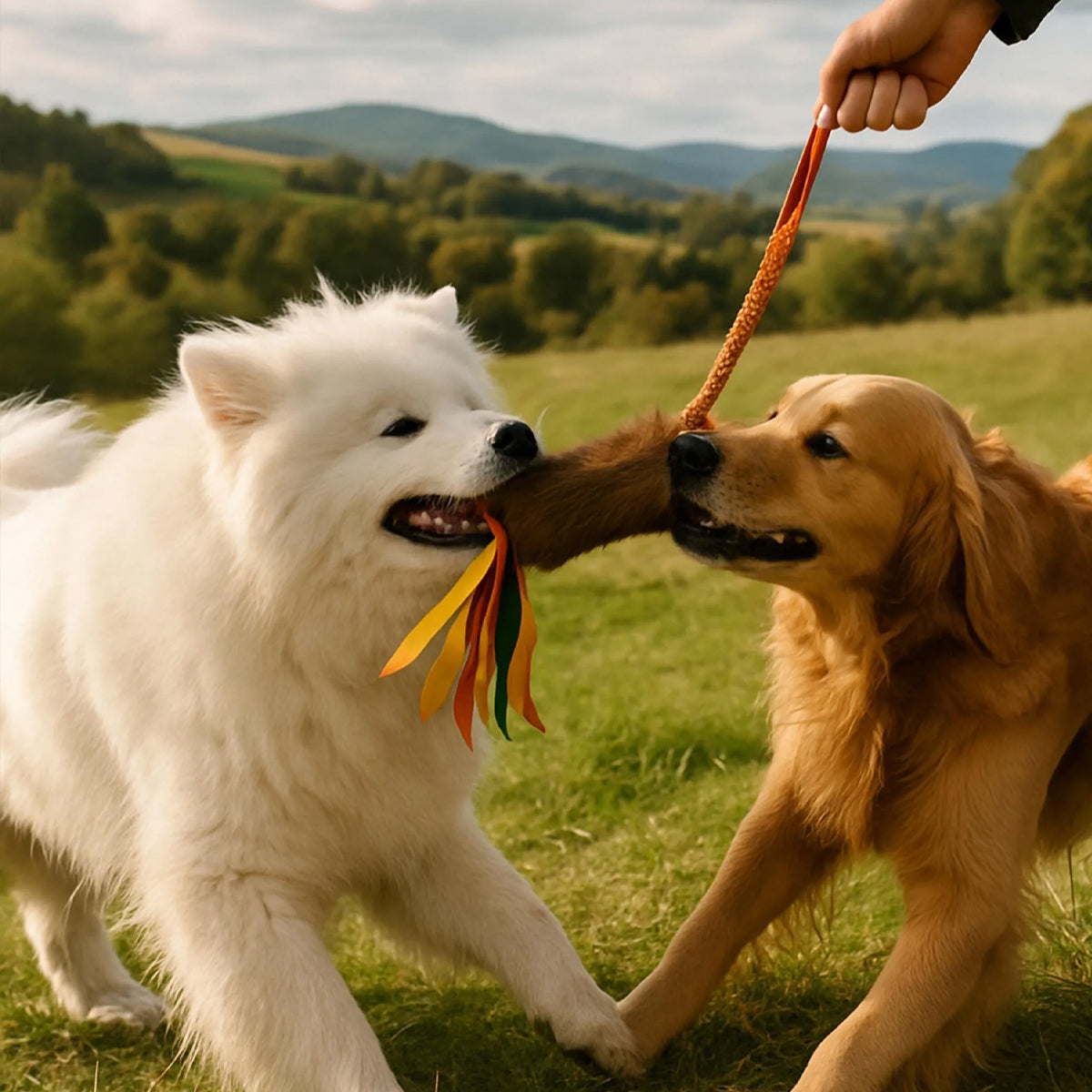 Interactive Dog Chew Toy With Rope And Tassel