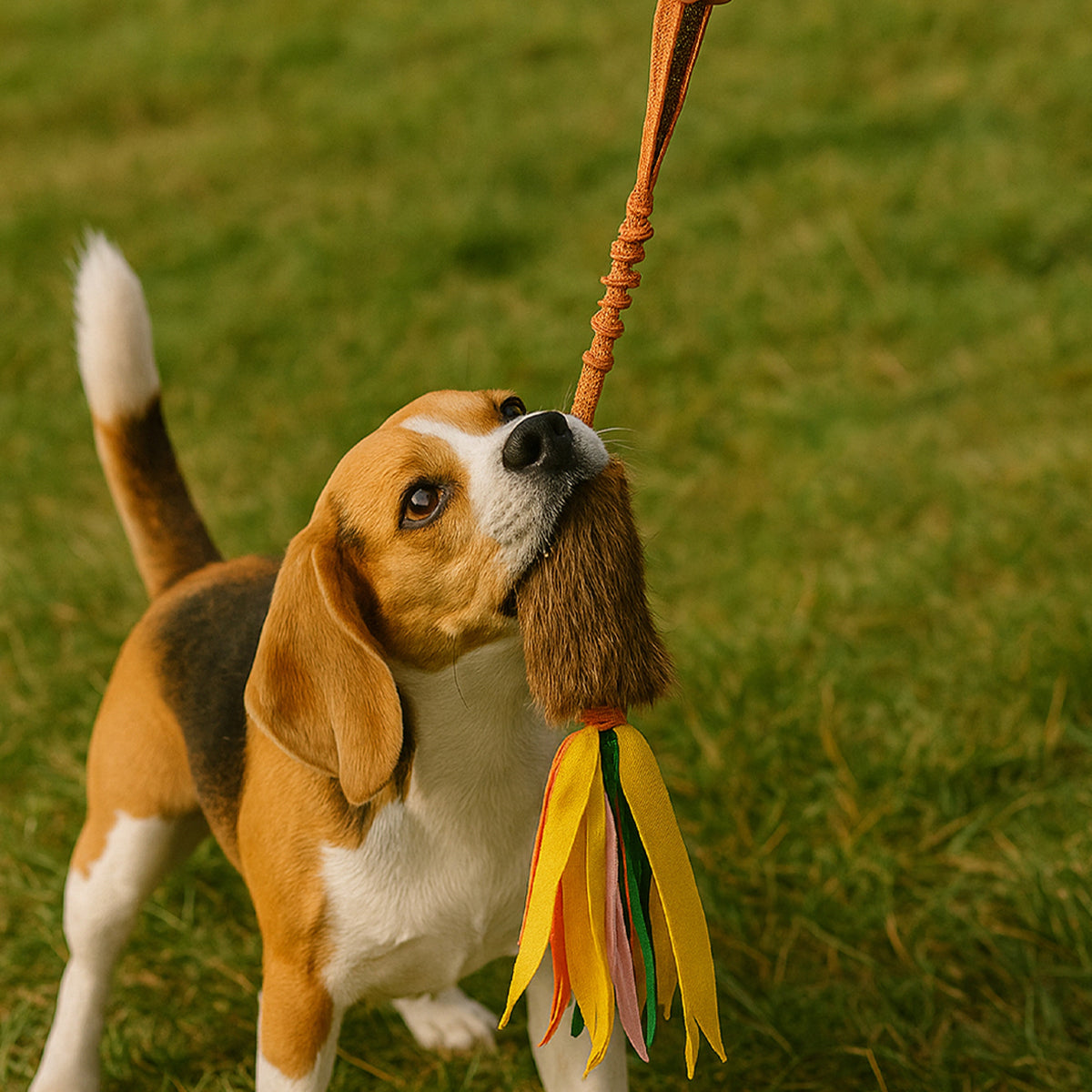 Interactive Dog Chew Toy With Rope And Tassel