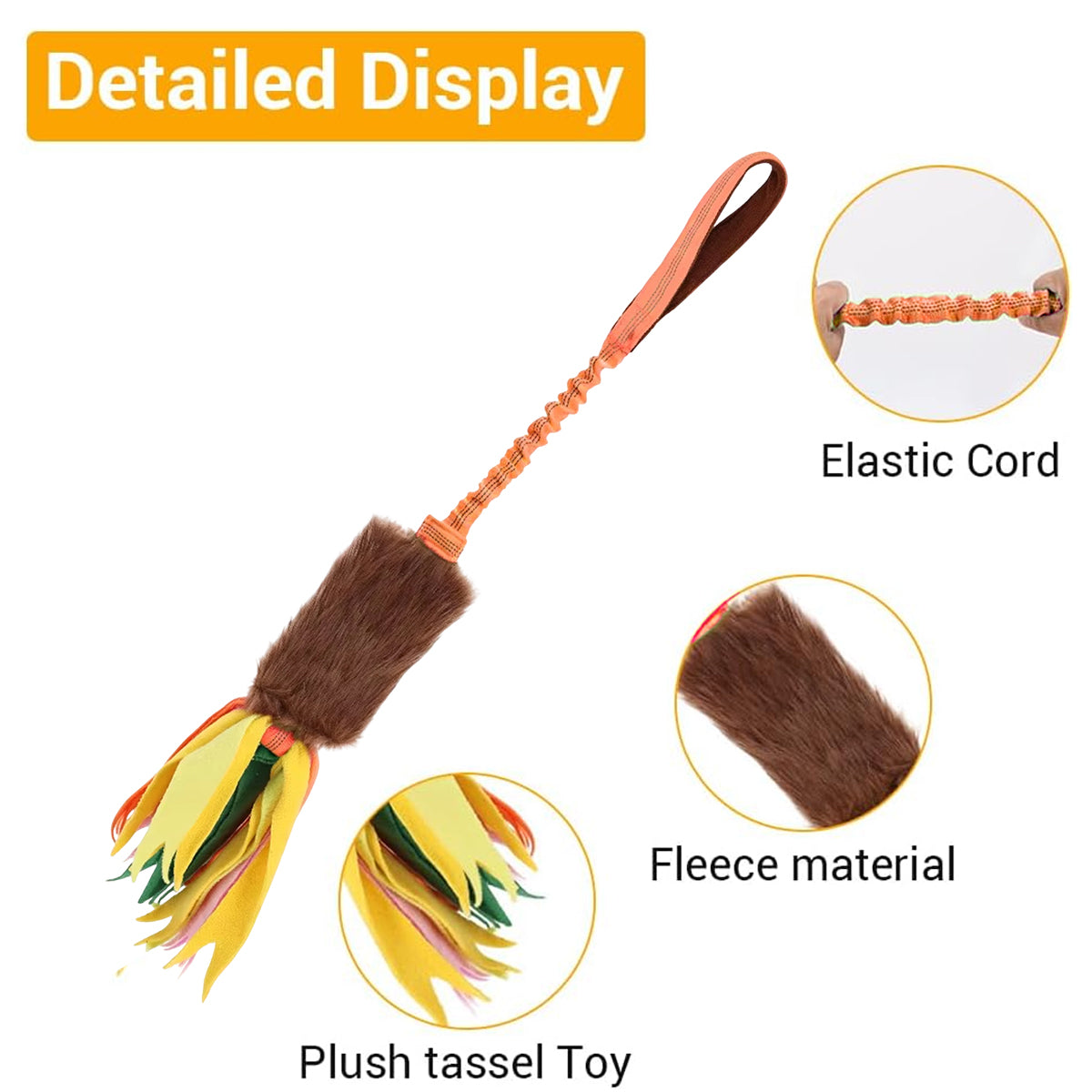 Interactive Dog Chew Toy With Rope And Tassel