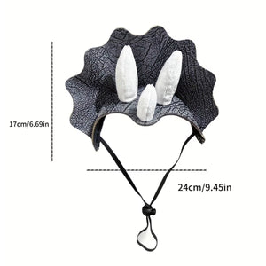 Triceratops Dog Costume Hat