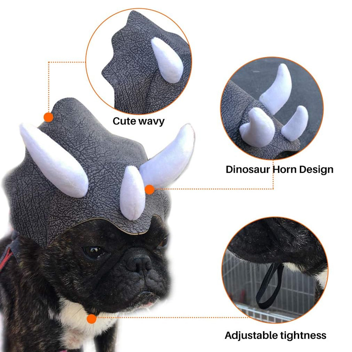 Triceratops Dog Costume Hat