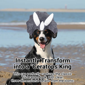 Triceratops Dog Costume Hat