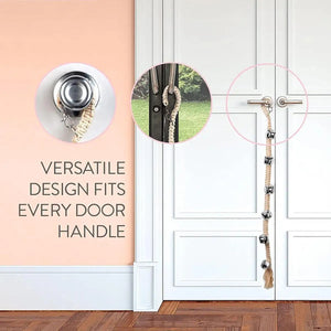 Braided Dog Training Bell for Door Handle Potty Alert (6 Bells)