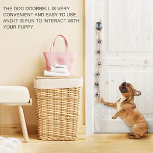 Braided Dog Training Bell for Door Handle Potty Alert (6 Bells)