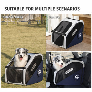 DODOPET Foldable Dog Car Carrier, Safe Travel Pet Car Seat