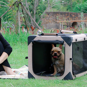 DODOPET Foldable Soft Dog Crate, XL Portable Travel Pet Kennel