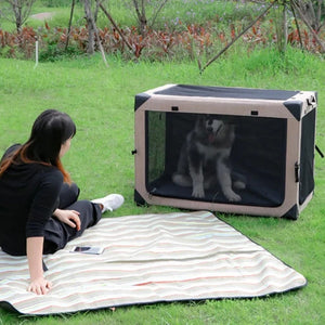 DODOPET Foldable Soft Dog Crate, XL Portable Travel Pet Kennel