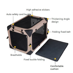 DODOPET Foldable Soft Dog Crate, XL Portable Travel Pet Kennel