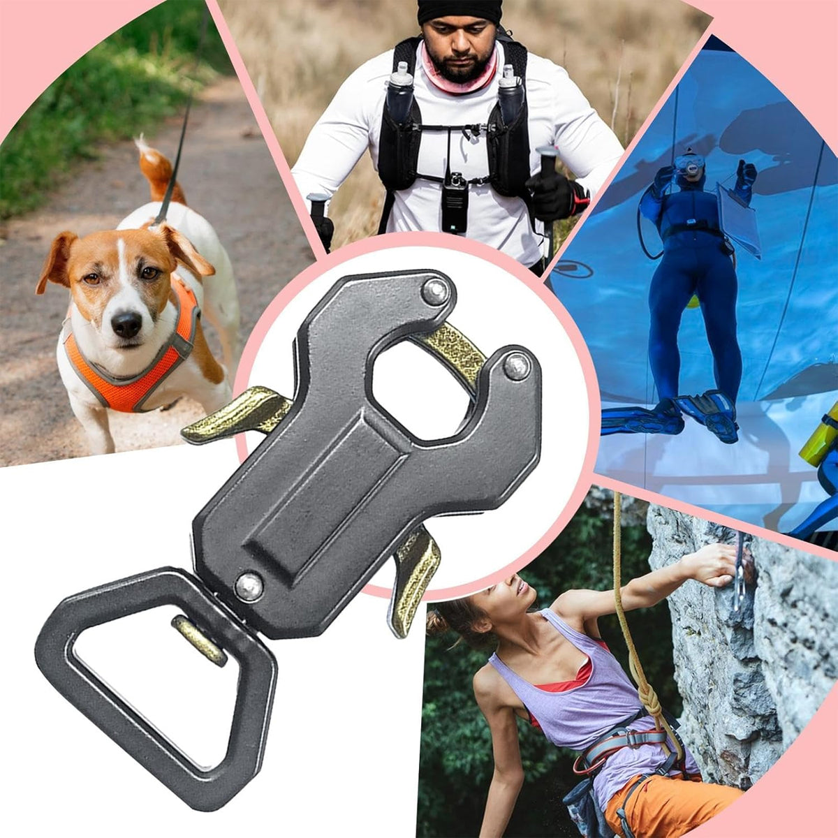 Dog Leash Frog Clasp Heavy Duty Quick Release Hook