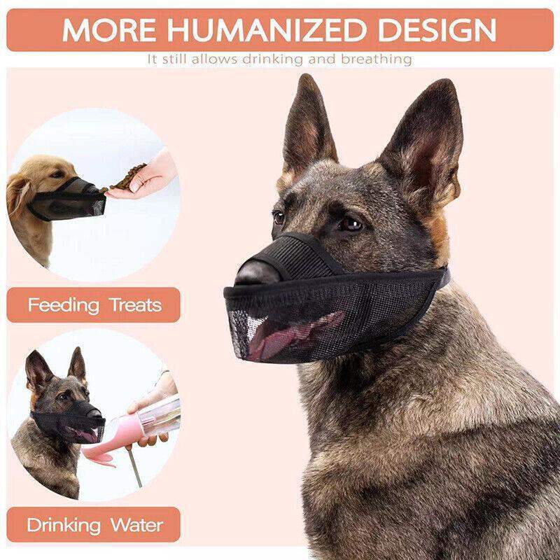 Nylon Dog Muzzle  Adjustable Comfortable & Breathable Protection for Dogs