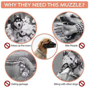 Nylon Dog Muzzle  Adjustable Comfortable & Breathable Protection for Dogs