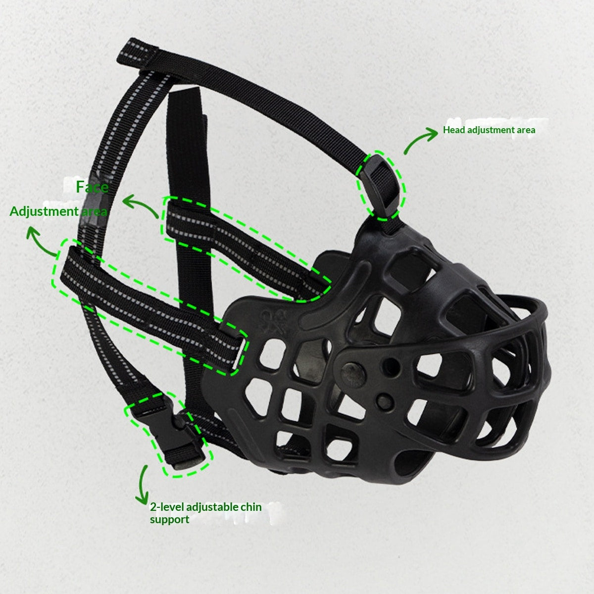 Soft Silicone Dog Muzzle, Breathable Basket Muzzle (S/M/L)