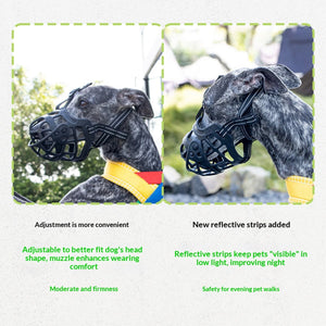 Soft Silicone Dog Muzzle, Breathable Basket Muzzle (S/M/L)