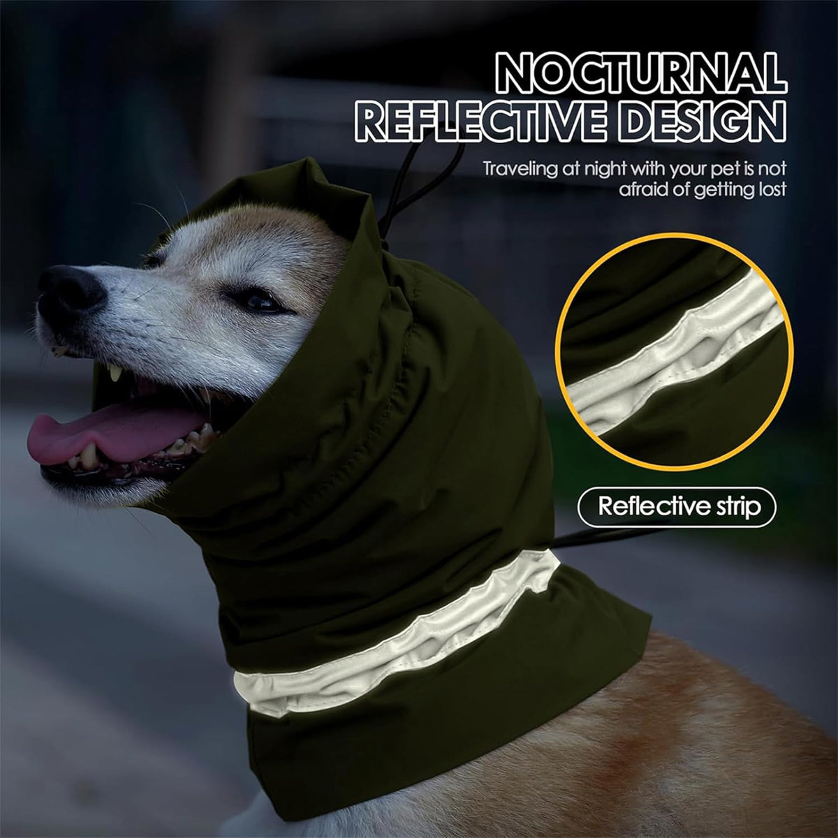 Dog Head Cover And Scarf Set Winter Warmth & Stress Relief Gear