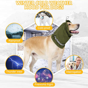 Dog Head Cover And Scarf Set Winter Warmth & Stress Relief Gear