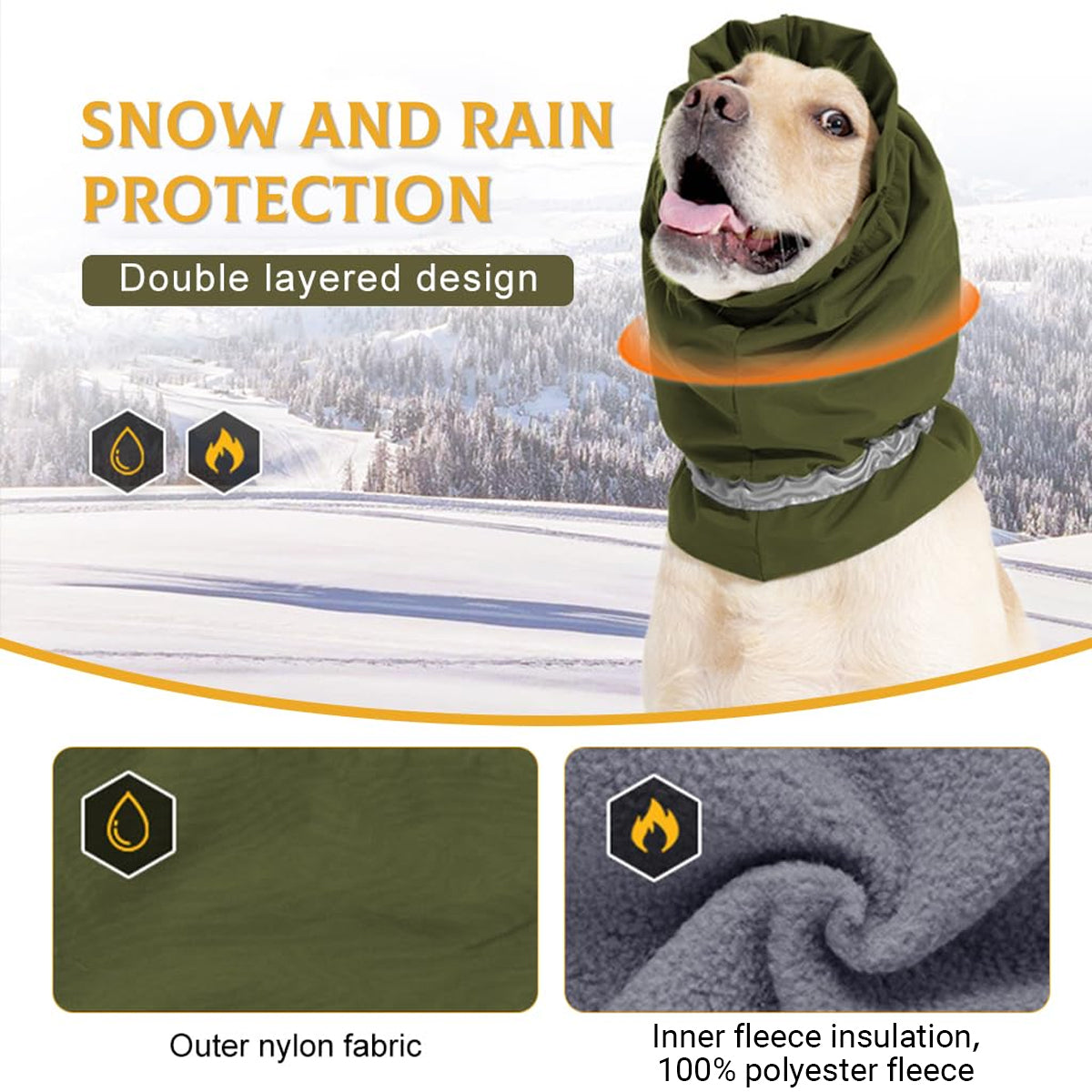Dog Head Cover And Scarf Set Winter Warmth & Stress Relief Gear