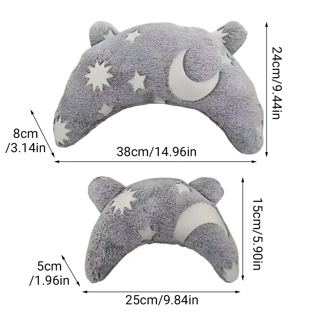 Glow In The Dark Dog Pillow for Anxiety Relief and Neck Support
