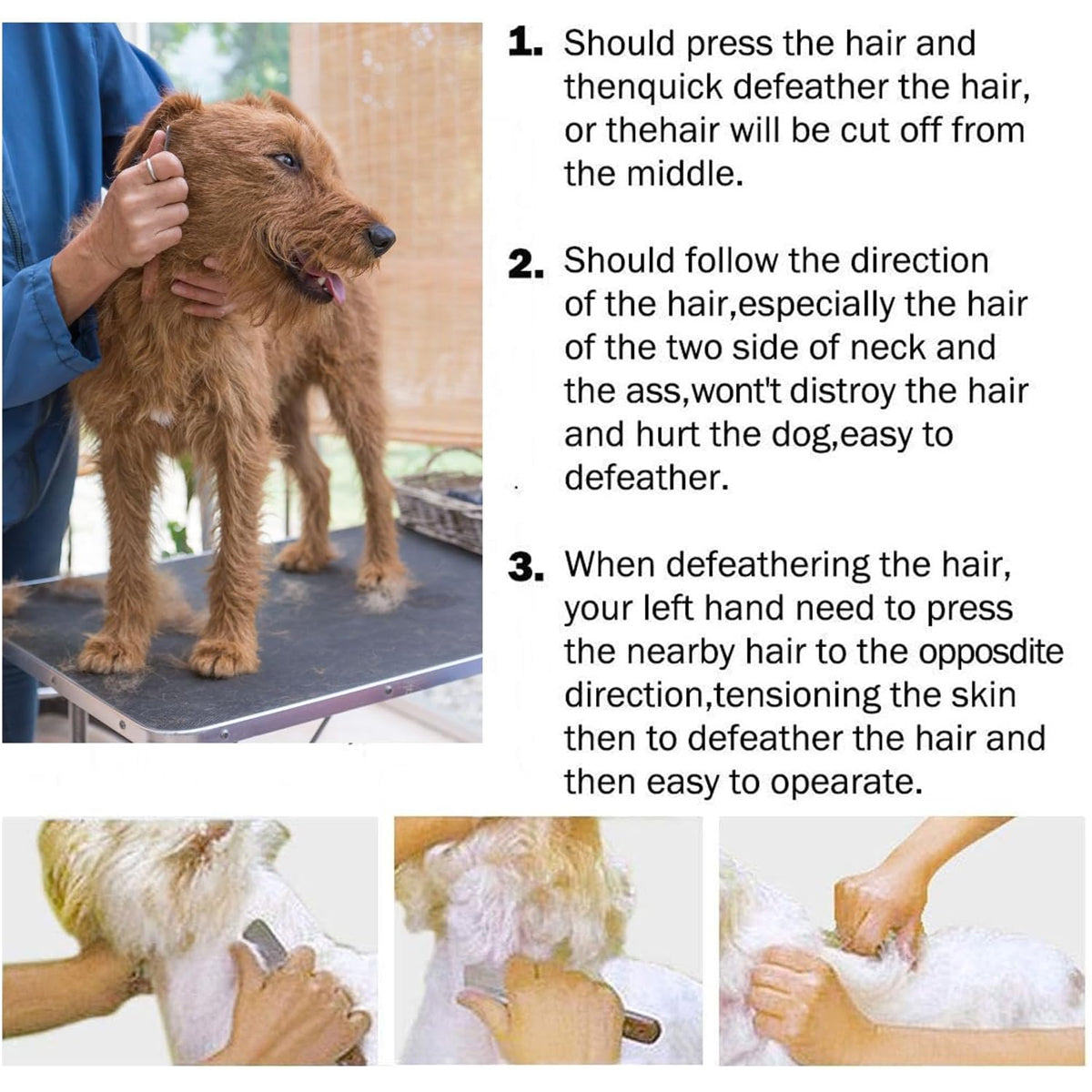 Pet Grooming Pluck Knife For Dogs