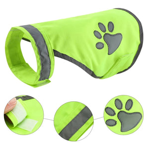 High-Visibility Dog Safety Vest Reflective Fluorescent Green