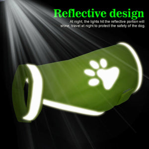 High-Visibility Dog Safety Vest Reflective Fluorescent Green