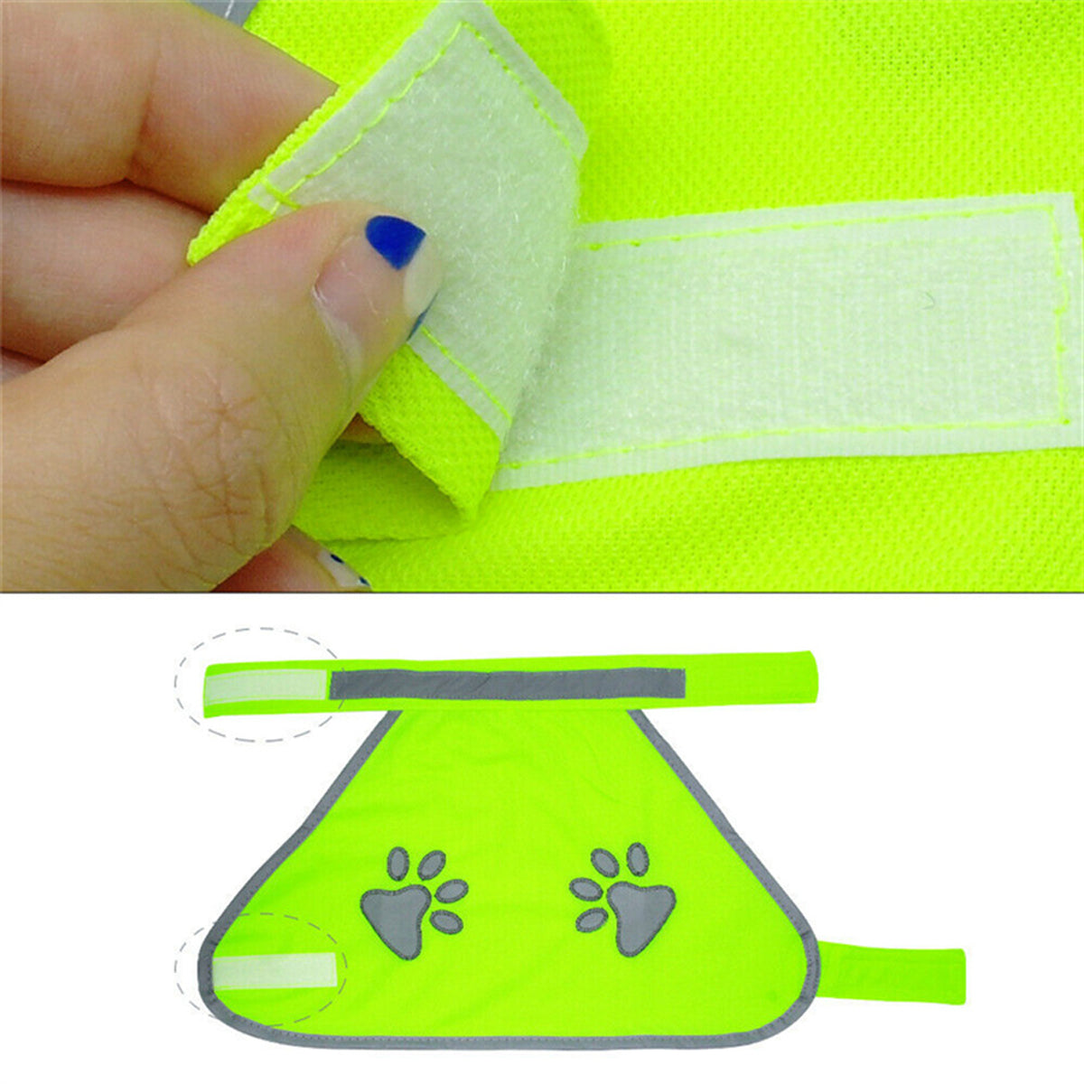High-Visibility Dog Safety Vest Reflective Fluorescent Green