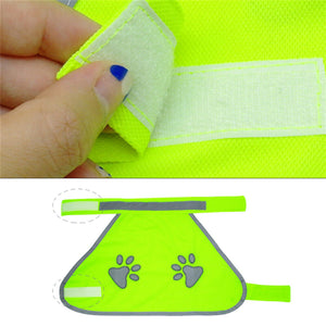 High-Visibility Dog Safety Vest Reflective Fluorescent Green