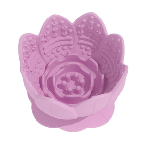 Lotus Silicone Dog Slow Feeder Bowl – Non-Slip Healthy Eating Mat