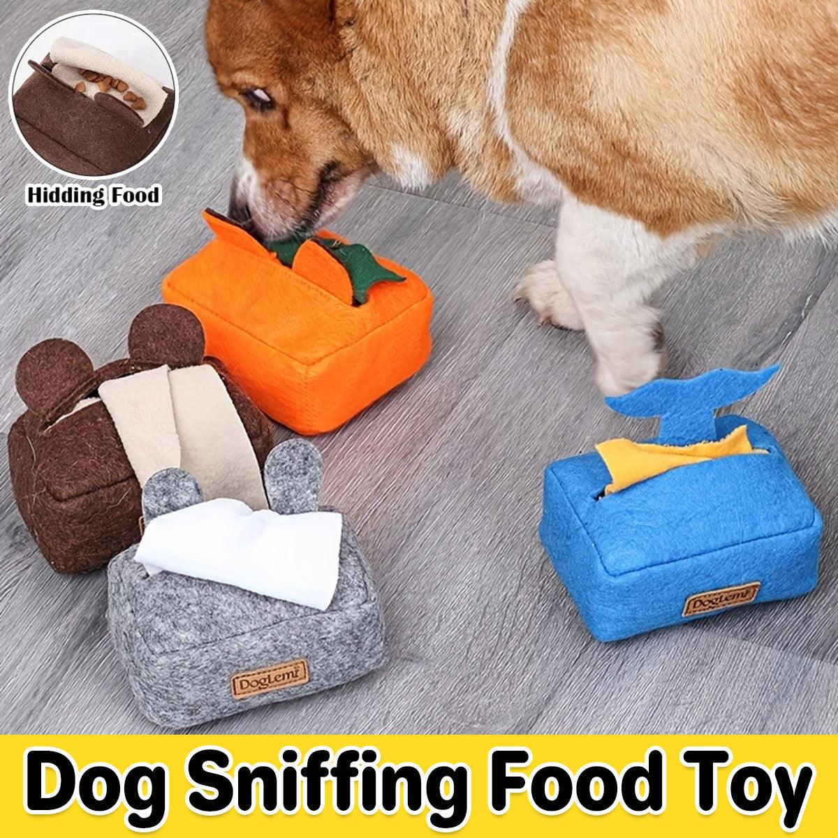 Colorful snuffle toys for dogs made of soft fleece for slow feeding and foraging