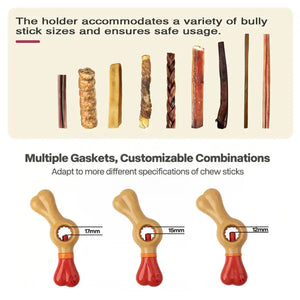 Durable Dog Chew Stick Holder Safe Bully Stick Grip for Medium Dogs