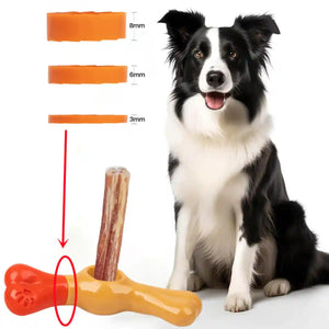 Durable Dog Chew Stick Holder Safe Bully Stick Grip for Medium Dogs