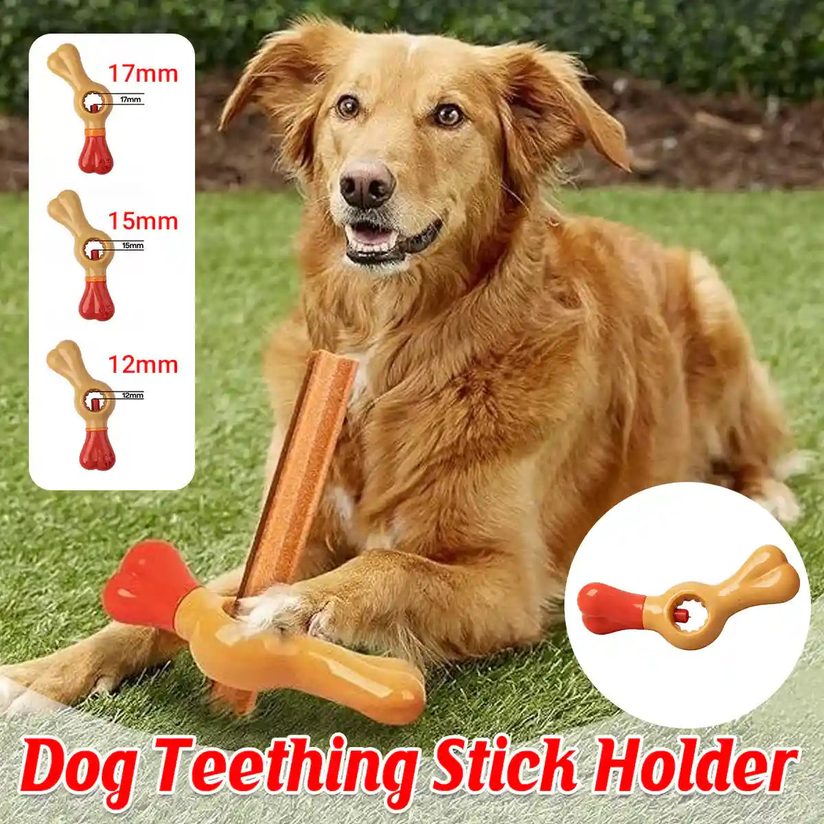Durable Dog Chew Stick Holder Safe Bully Stick Grip for Medium Dogs