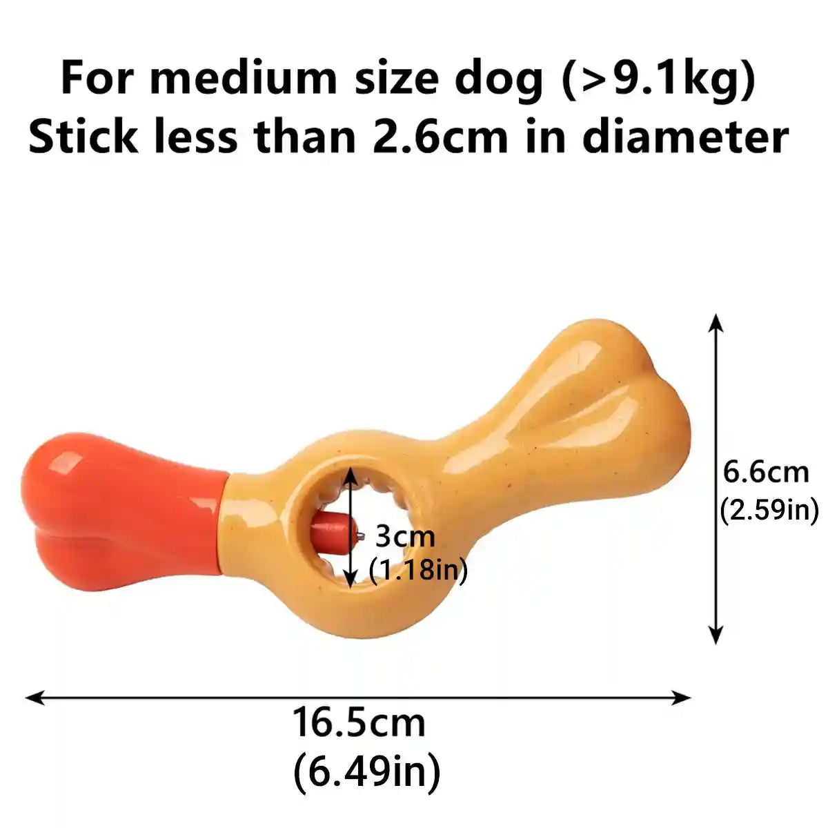 Durable Dog Chew Stick Holder Safe Bully Stick Grip for Medium Dogs