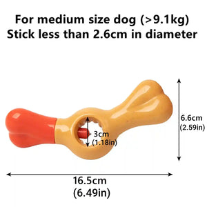 Durable Dog Chew Stick Holder Safe Bully Stick Grip for Medium Dogs