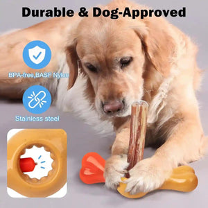 Durable Dog Chew Stick Holder Safe Bully Stick Grip for Medium Dogs