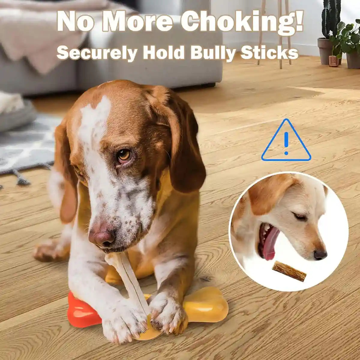 Durable Dog Chew Stick Holder Safe Bully Stick Grip for Medium Dogs