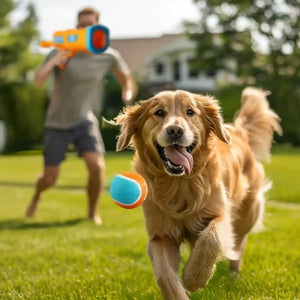Dog Tennis Ball Launcher (1 Launcher + 3 Balls)