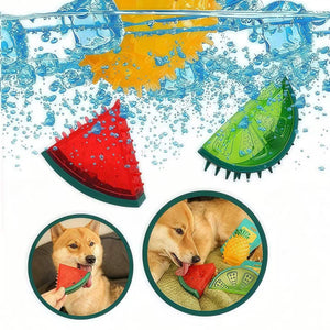 3 Pcs Fruit Shaped Dog Chew Toys for Cooling
