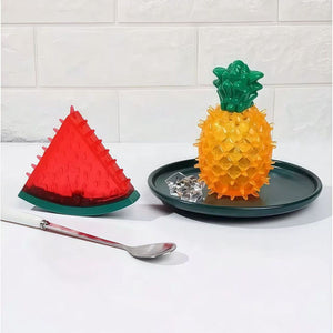 3 Pcs Fruit Shaped Dog Chew Toys for Cooling