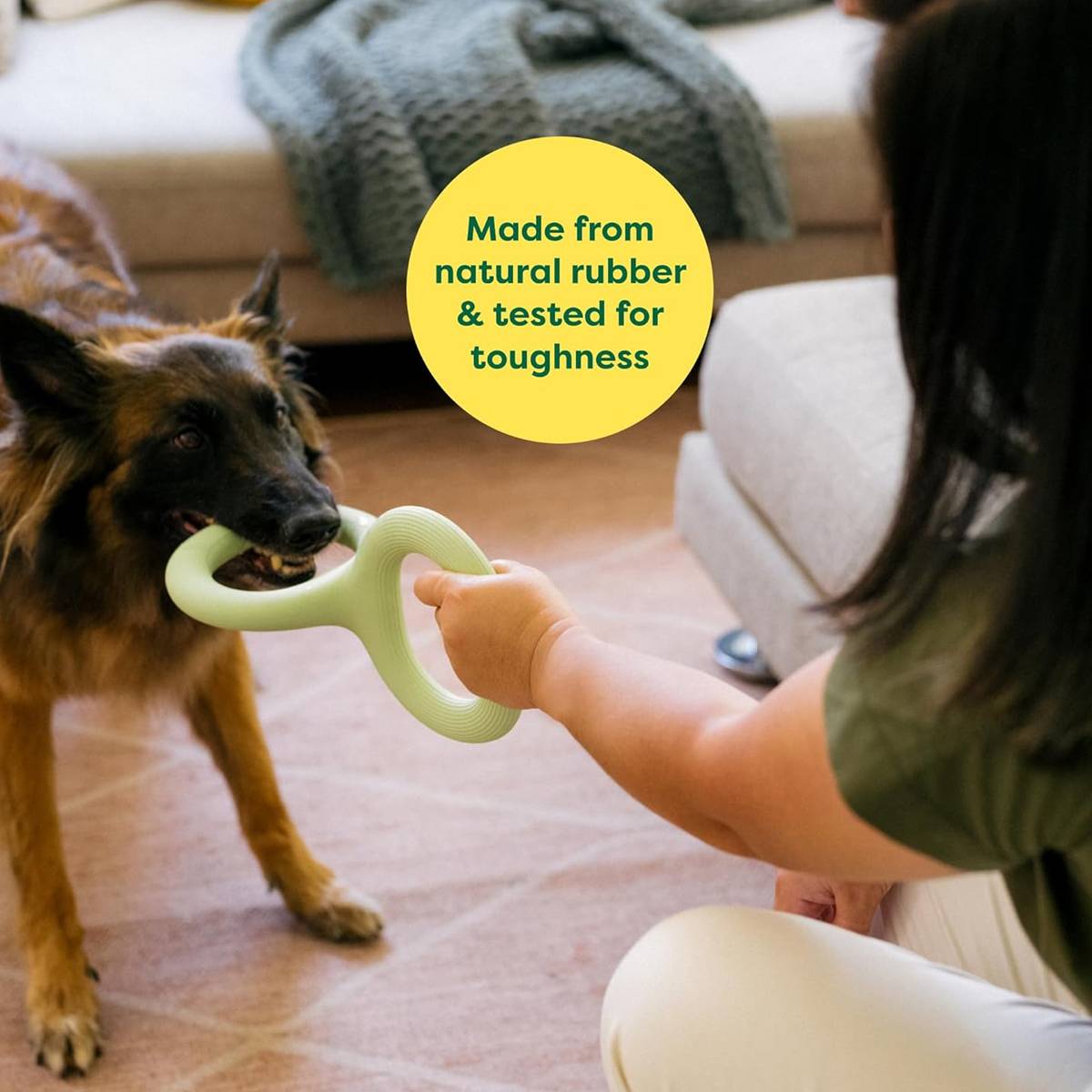Dog Tug Toy Durable Rubber Tug Of War Toy