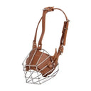 Durable Dog Mouth Guard with Stainless Steel Basket & Adjustable Straps