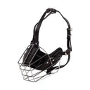 Durable Dog Mouth Guard with Stainless Steel Basket & Adjustable Straps