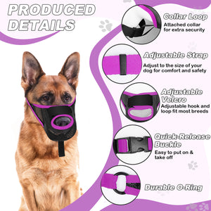 Dog Breathable Muzzle With Adjustable Strap